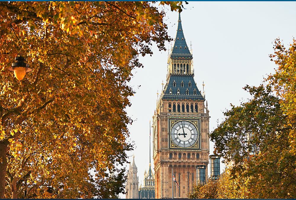 Détail de l'horloge de Big Ben avec son architecture néo-gothique.